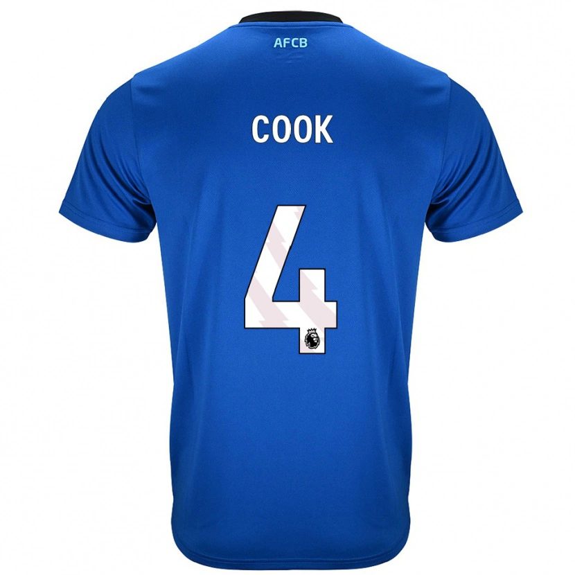 Danxen Hombre Camiseta Lewis Cook #4 Azul Negro 2ª Equipación 2025/26 La Camisa