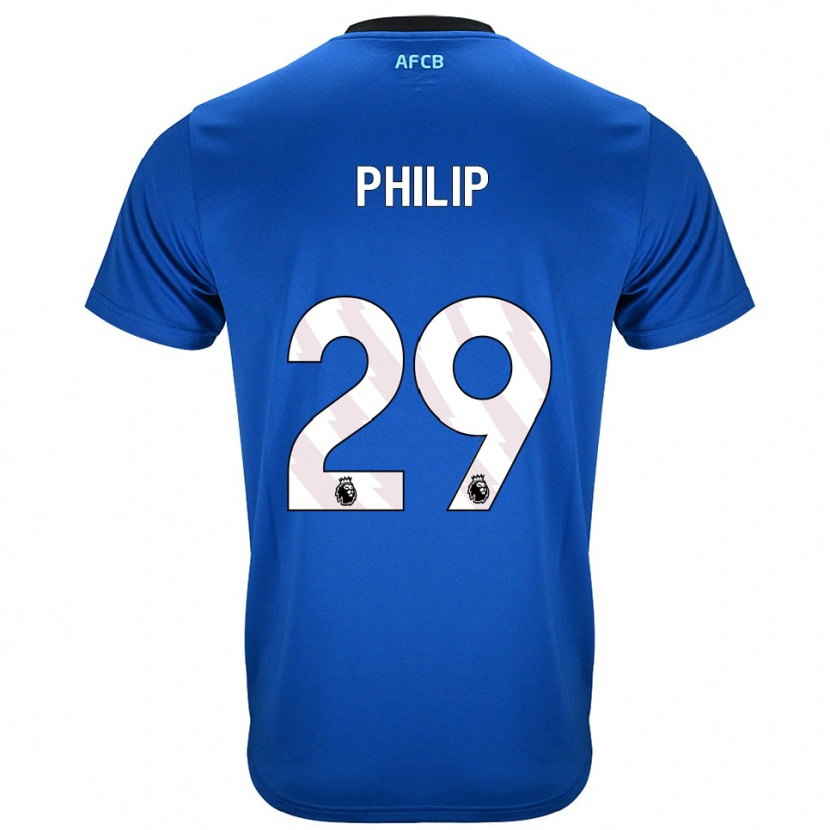 Danxen Hombre Camiseta Philip Billing #29 Azul Negro 2ª Equipación 2025/26 La Camisa