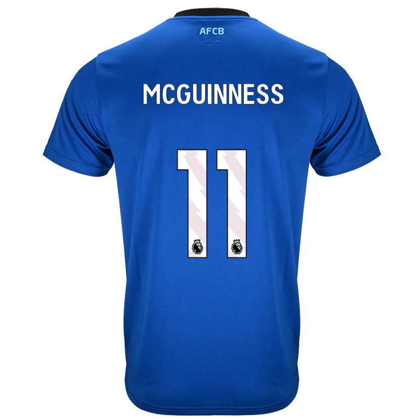 Danxen Hombre Camiseta Gemma Mcguinness #11 Azul Negro 2ª Equipación 2025/26 La Camisa