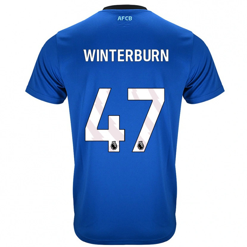 Danxen Hombre Camiseta Ben Winterburn #47 Azul Negro 2ª Equipación 2025/26 La Camisa
