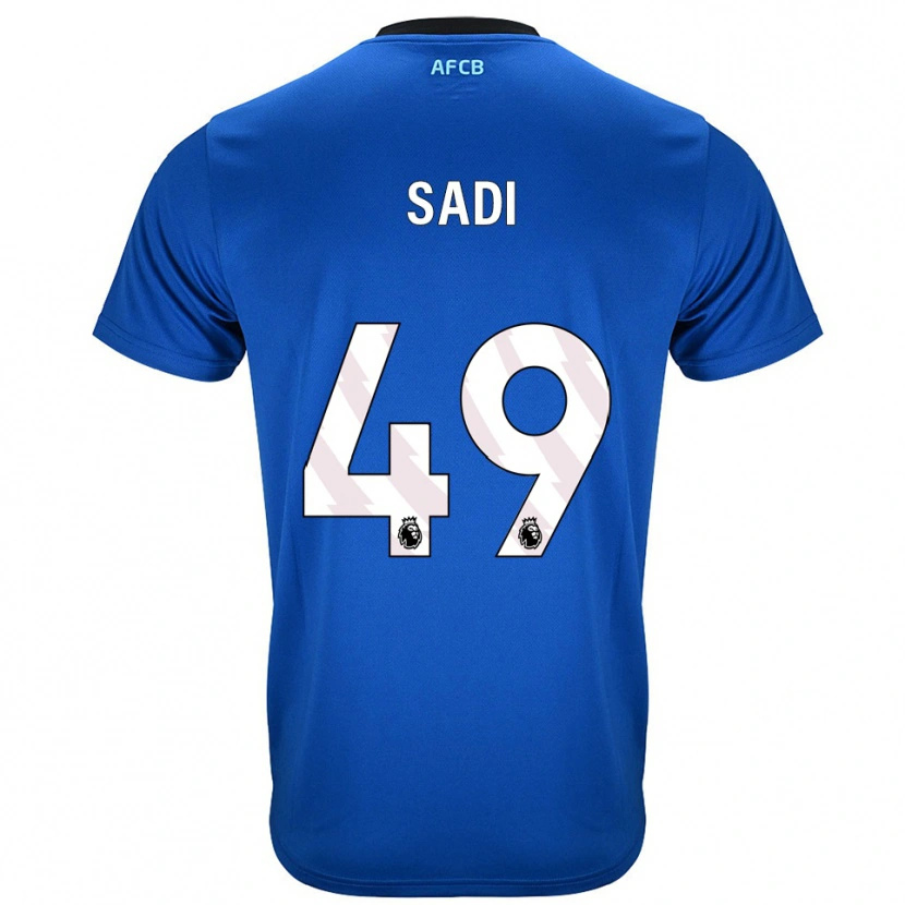 Danxen Hombre Camiseta Dominic Sadi #49 Azul Negro 2ª Equipación 2025/26 La Camisa