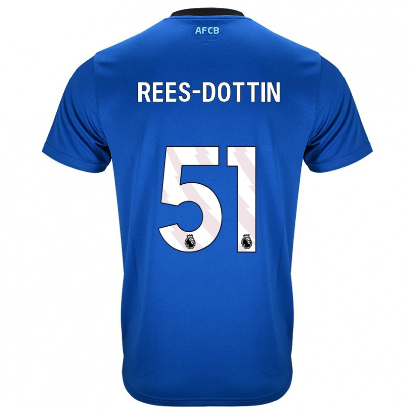 Danxen Hombre Camiseta Remy Rees-Dottin #51 Azul Negro 2ª Equipación 2025/26 La Camisa