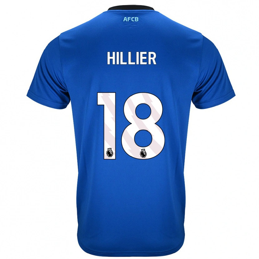 Danxen Hombre Camiseta Gemma Hillier #18 Azul Negro 2ª Equipación 2025/26 La Camisa