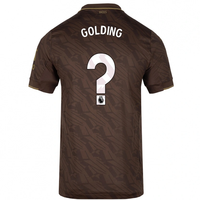 Danxen Hombre Camiseta Aidan Golding #0 Marrón Oro 2ª Equipación 2025/26 La Camisa