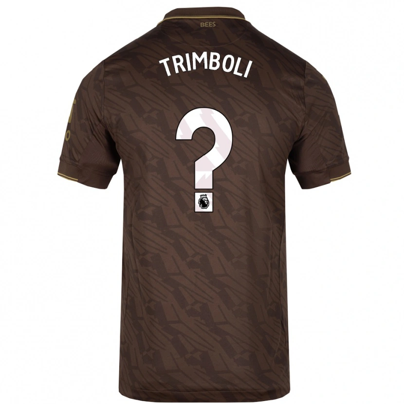 Danxen Hombre Camiseta Archie Trimboli #0 Marrón Oro 2ª Equipación 2025/26 La Camisa