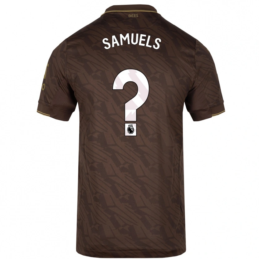 Danxen Hombre Camiseta Kerron Samuels #0 Marrón Oro 2ª Equipación 2025/26 La Camisa