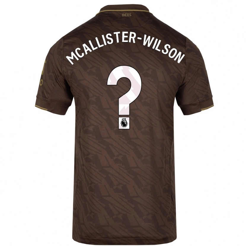 Danxen Hombre Camiseta Zack Mcallister-Wilson #0 Marrón Oro 2ª Equipación 2025/26 La Camisa