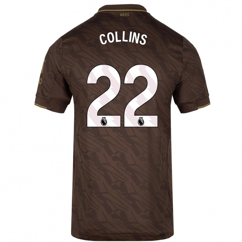 Danxen Hombre Camiseta Nathan Collins #22 Marrón Oro 2ª Equipación 2025/26 La Camisa