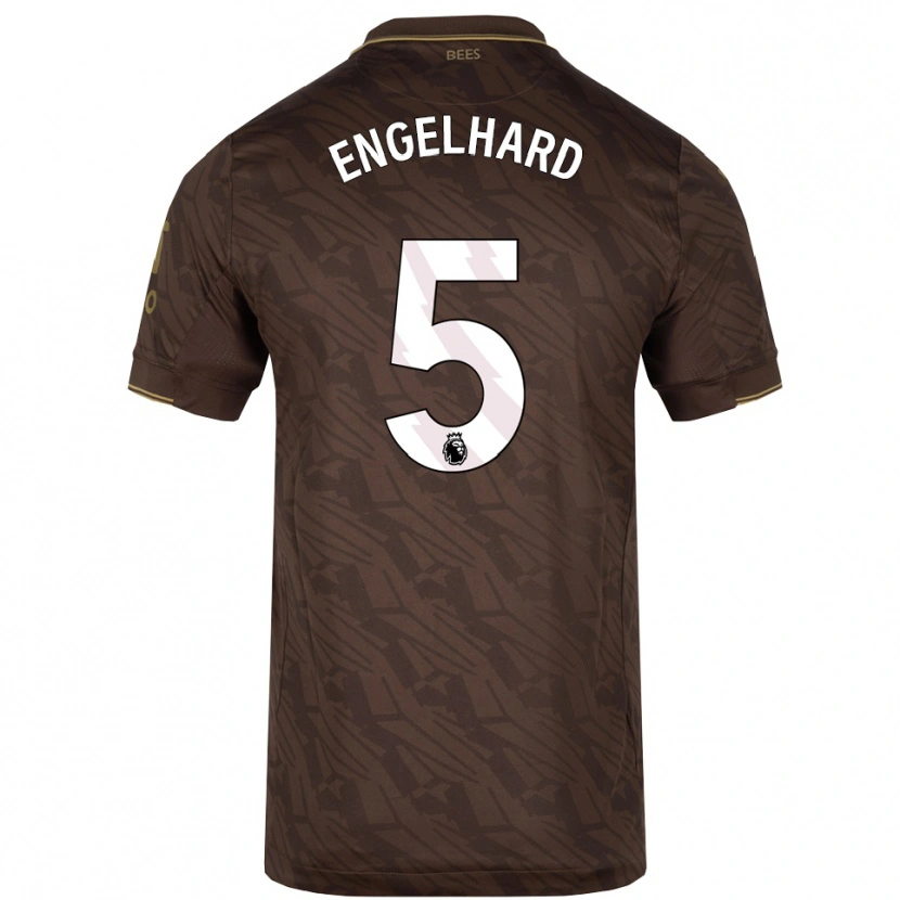 Danxen Hombre Camiseta Carolin Engelhard #5 Marrón Oro 2ª Equipación 2025/26 La Camisa