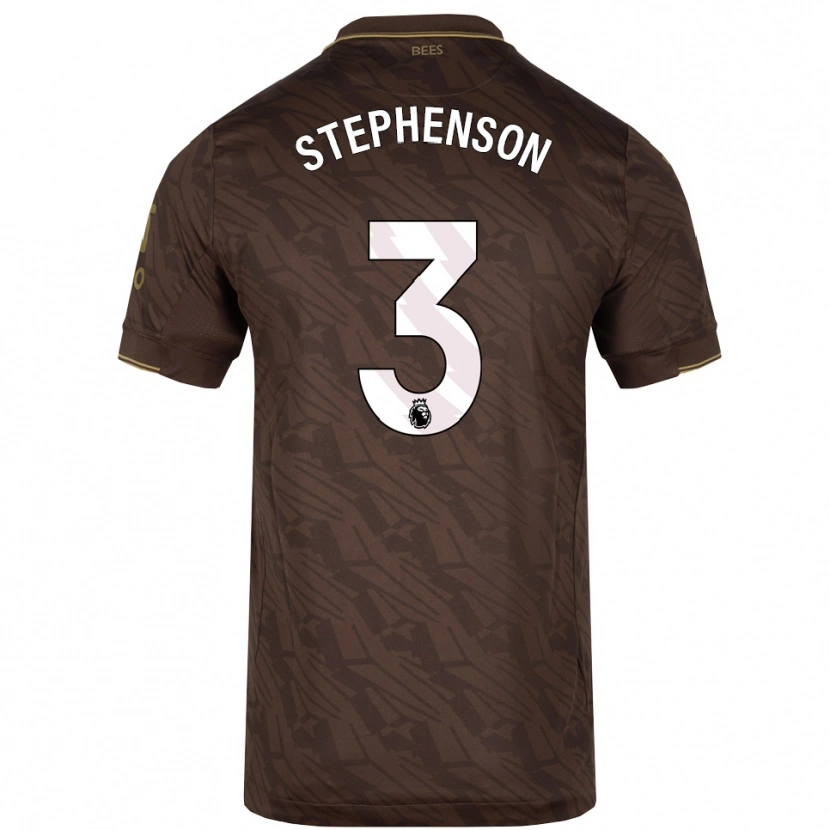 Danxen Hombre Camiseta Joshua Stephenson #3 Marrón Oro 2ª Equipación 2025/26 La Camisa