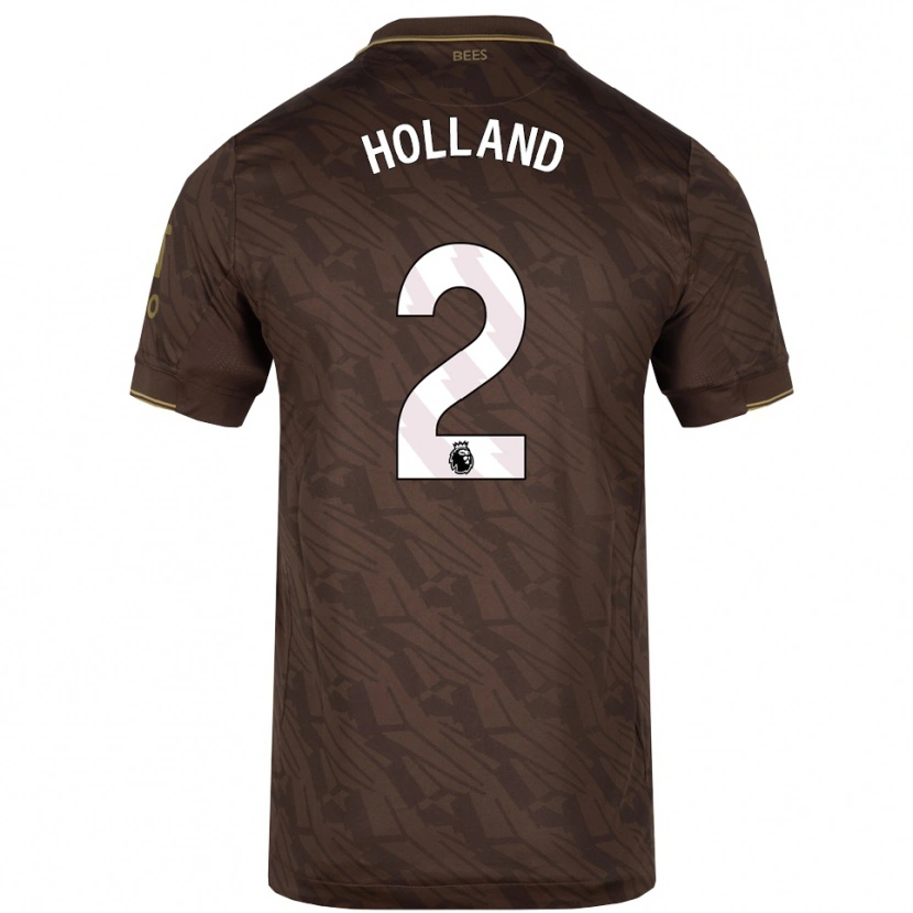 Danxen Hombre Camiseta Isaac Holland #2 Marrón Oro 2ª Equipación 2025/26 La Camisa