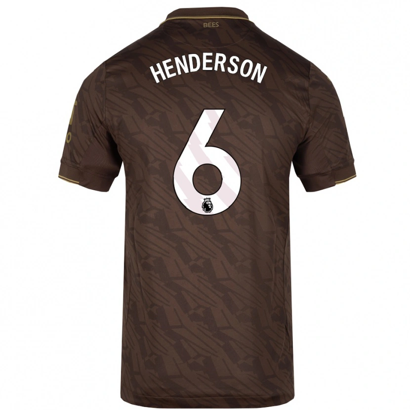 Danxen Hombre Camiseta Jordan Henderson #6 Marrón Oro 2ª Equipación 2025/26 La Camisa