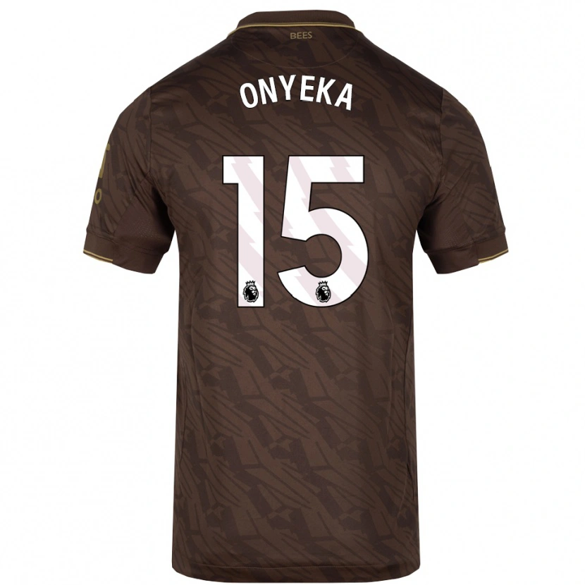 Danxen Hombre Camiseta Frank Onyeka #15 Marrón Oro 2ª Equipación 2025/26 La Camisa