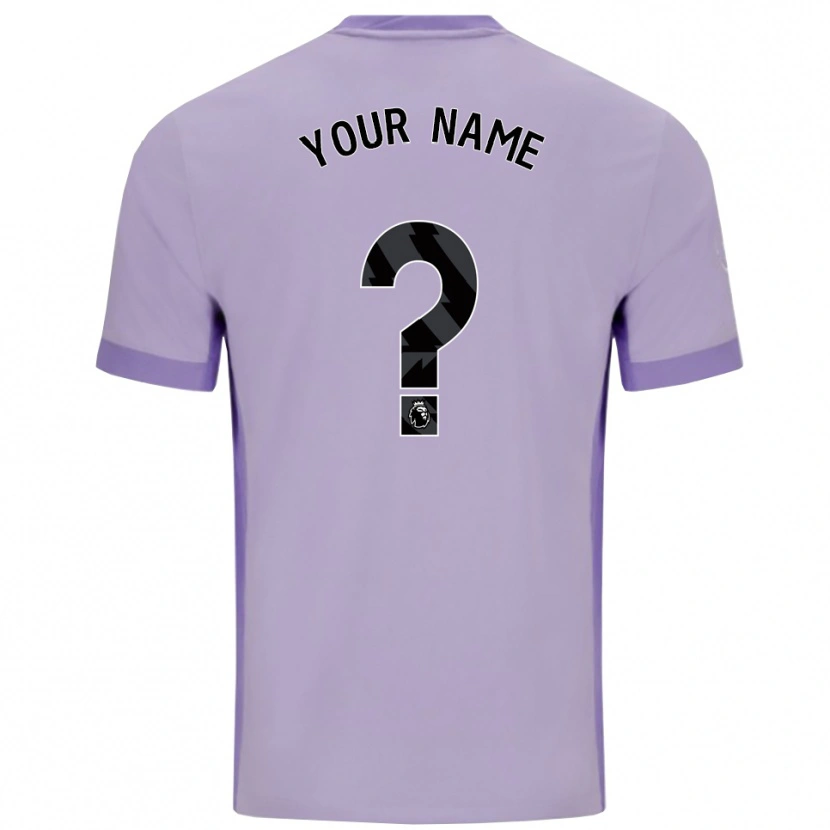 Danxen Hombre Camiseta Su Nombre #0 Morado Taro Blanco 2ª Equipación 2025/26 La Camisa