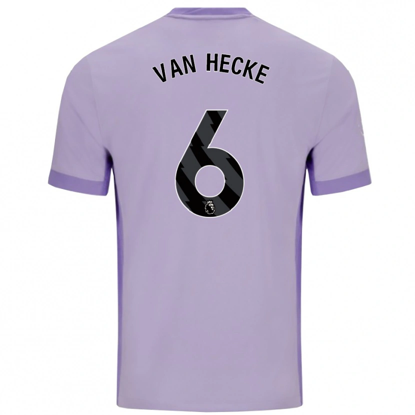 Danxen Hombre Camiseta Jan Paul Van Hecke #6 Morado Taro Blanco 2ª Equipación 2025/26 La Camisa