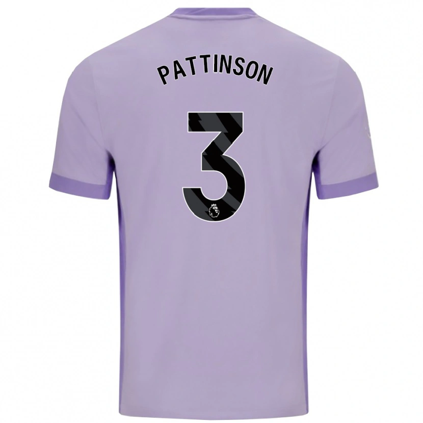 Danxen Hombre Camiseta Poppy Pattinson #3 Morado Taro Blanco 2ª Equipación 2025/26 La Camisa
