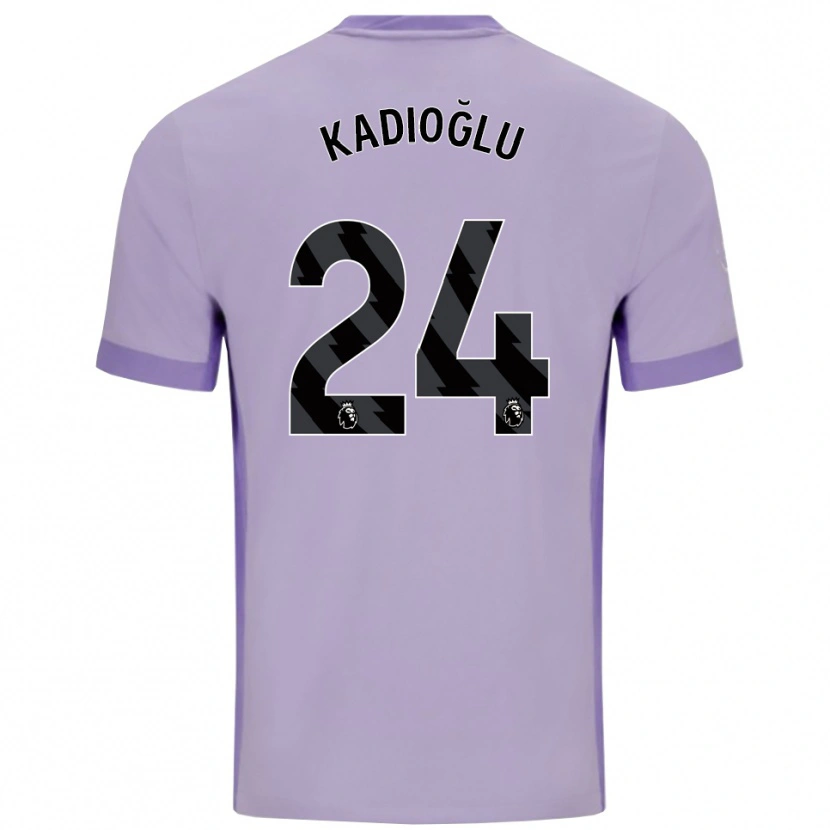 Danxen Hombre Camiseta Ferdi Kadıoğlu #24 Morado Taro Blanco 2ª Equipación 2025/26 La Camisa