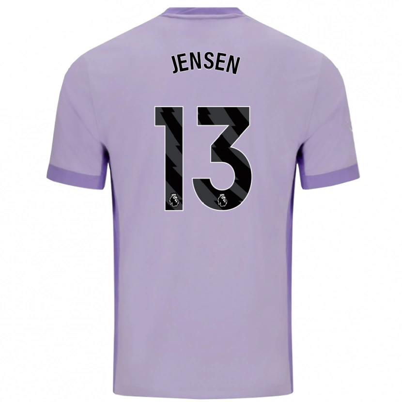 Danxen Hombre Camiseta Sebastian Jensen #13 Morado Taro Blanco 2ª Equipación 2025/26 La Camisa