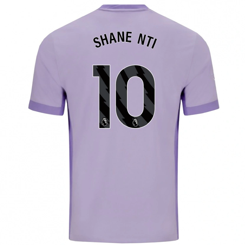 Danxen Hombre Camiseta Shane Nti #10 Morado Taro Blanco 2ª Equipación 2025/26 La Camisa