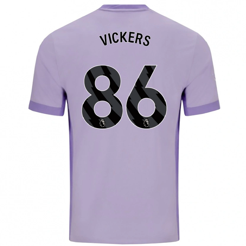 Danxen Hombre Camiseta Jacob Vickers #86 Morado Taro Blanco 2ª Equipación 2025/26 La Camisa