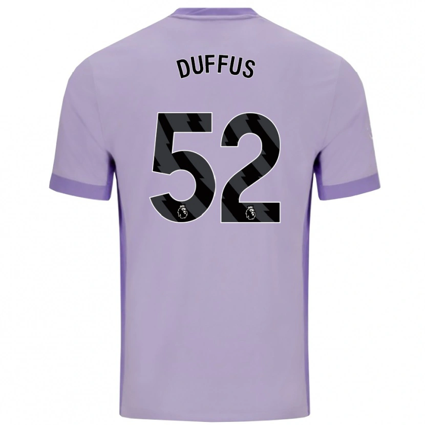 Danxen Hombre Camiseta Joshua Duffus #52 Morado Taro Blanco 2ª Equipación 2025/26 La Camisa