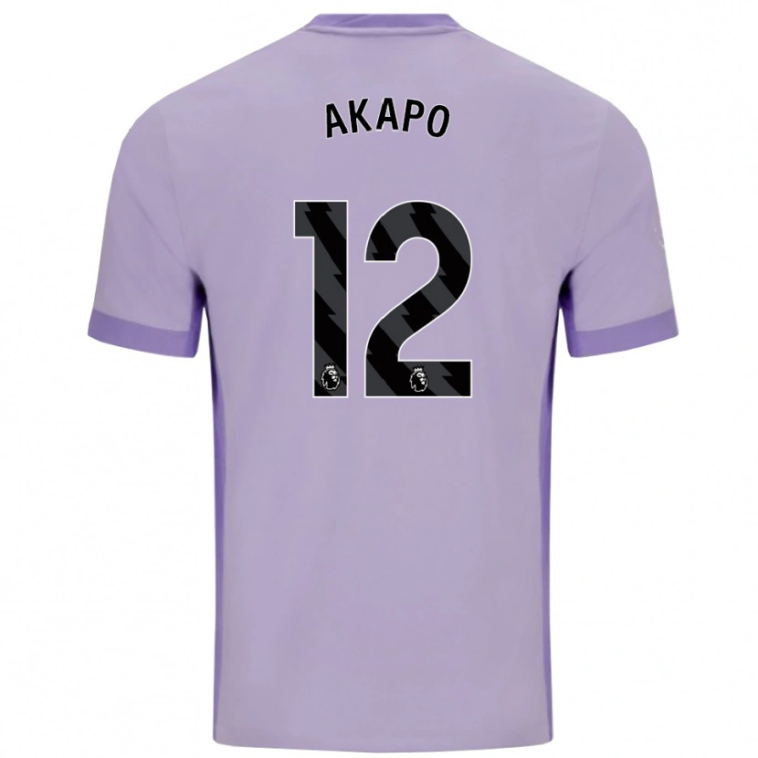 Danxen Hombre Camiseta Tobi Akapo #12 Morado Taro Blanco 2ª Equipación 2025/26 La Camisa