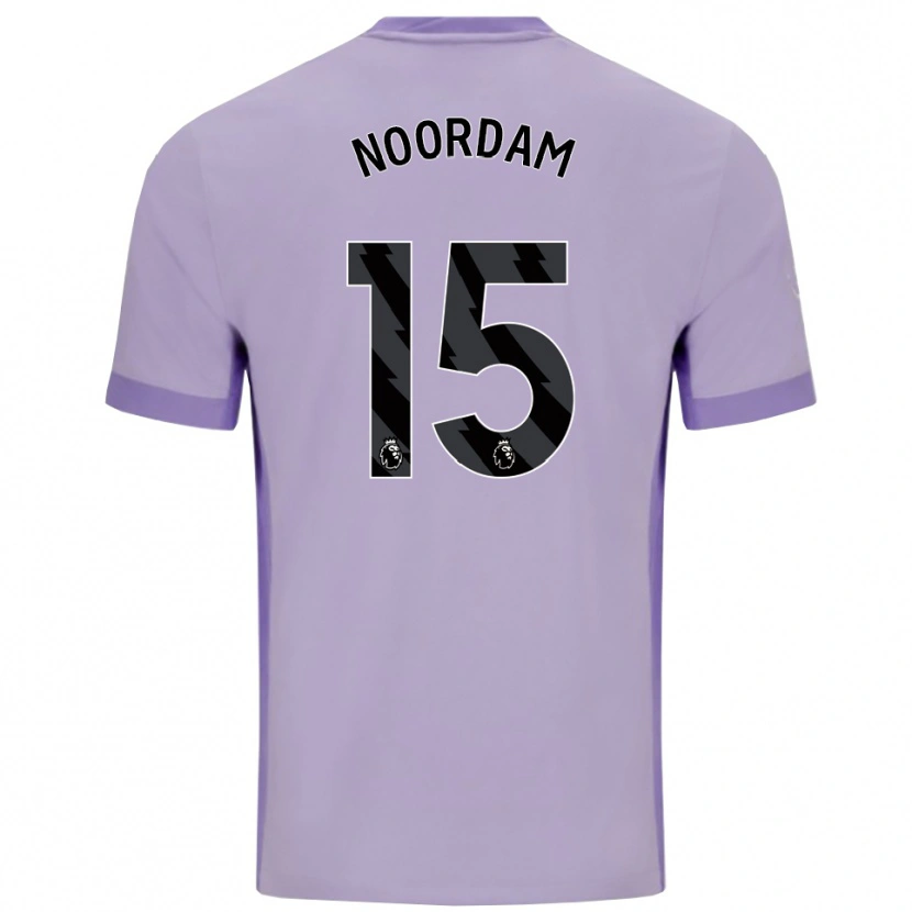 Danxen Hombre Camiseta Nadine Noordam #15 Morado Taro Blanco 2ª Equipación 2025/26 La Camisa