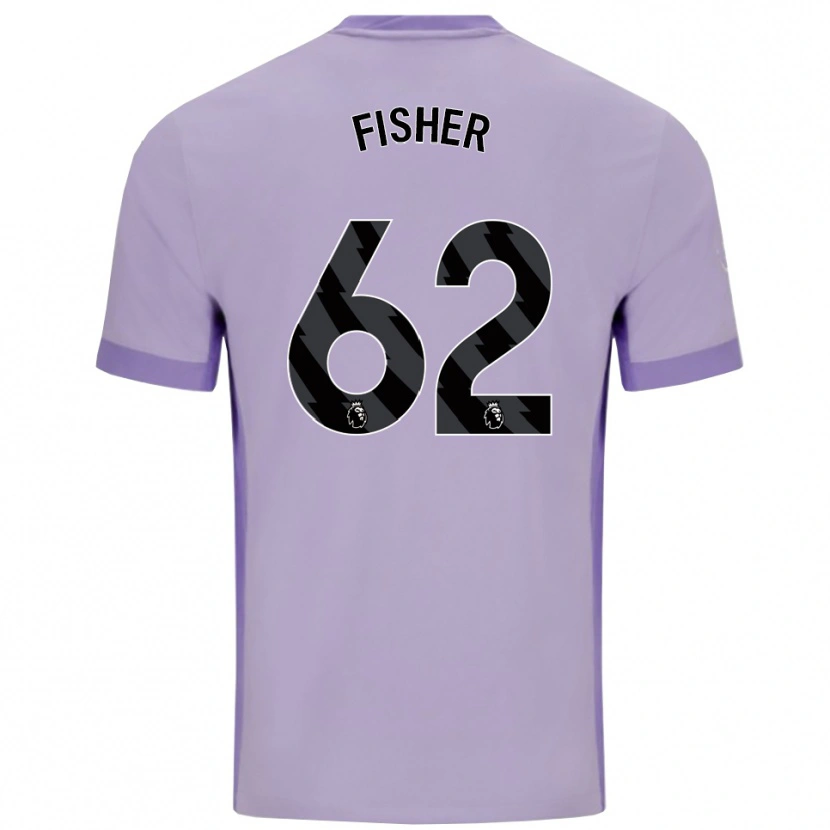 Danxen Hombre Camiseta Hugo Fisher #62 Morado Taro Blanco 2ª Equipación 2025/26 La Camisa