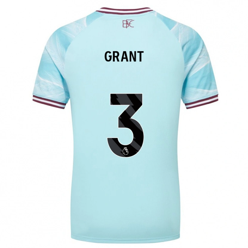 Danxen Hombre Camiseta Bradley Grant #3 Celeste Borgoña 2ª Equipación 2025/26 La Camisa