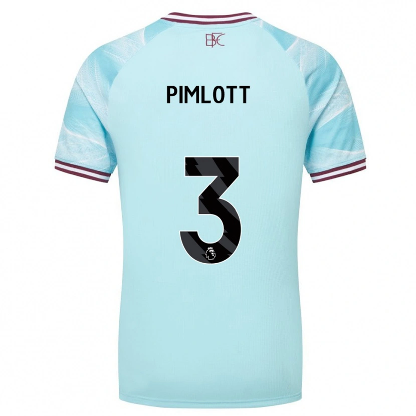 Danxen Hombre Camiseta Oliver Pimlott #3 Celeste Borgoña 2ª Equipación 2025/26 La Camisa