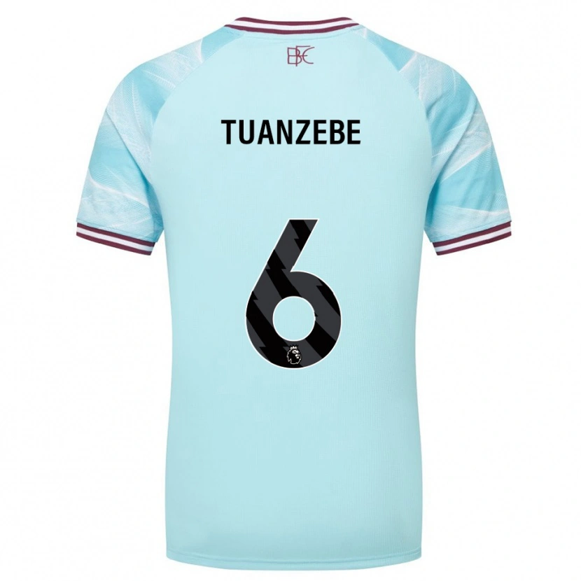 Danxen Hombre Camiseta Axel Tuanzebe #6 Celeste Borgoña 2ª Equipación 2025/26 La Camisa