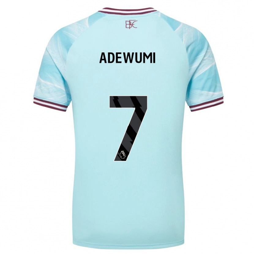 Danxen Hombre Camiseta Oluwaseun Adewumi #7 Celeste Borgoña 2ª Equipación 2025/26 La Camisa