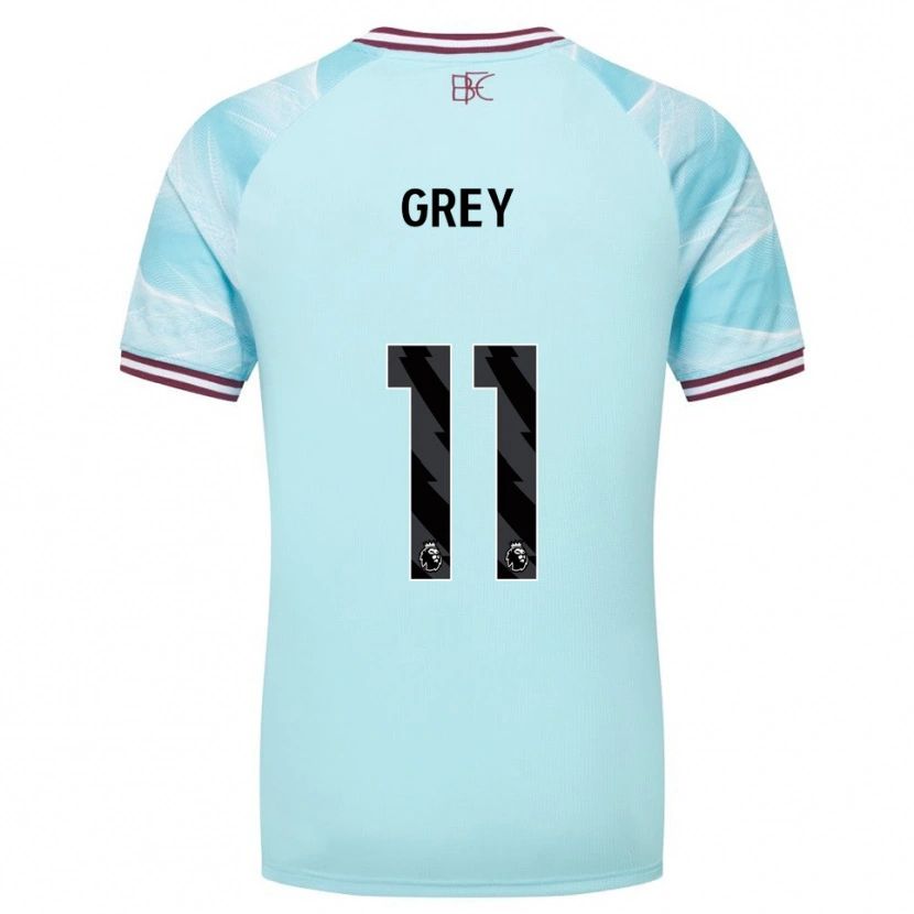 Danxen Hombre Camiseta Anna Grey #11 Celeste Borgoña 2ª Equipación 2025/26 La Camisa
