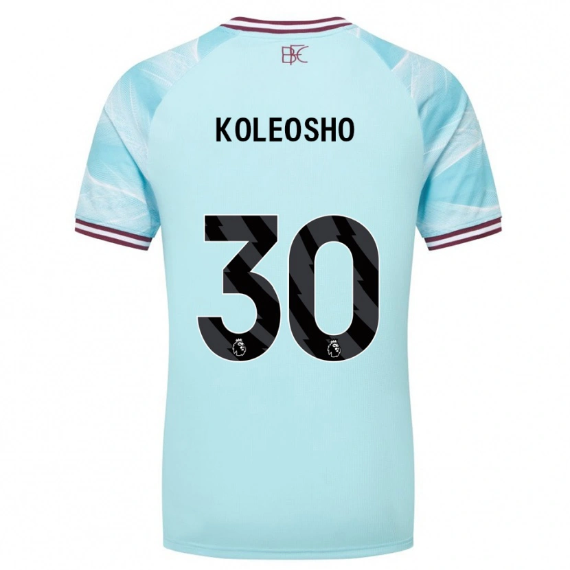 Danxen Hombre Camiseta Luca Koleosho #30 Celeste Borgoña 2ª Equipación 2025/26 La Camisa