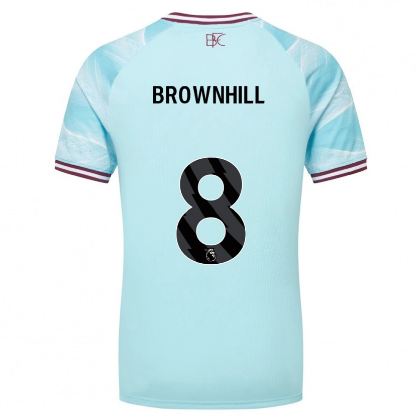 Danxen Hombre Camiseta Josh Brownhill #8 Celeste Borgoña 2ª Equipación 2025/26 La Camisa