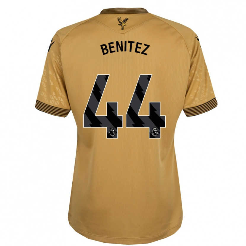 Danxen Hombre Camiseta Walter Benítez #44 Oro Negro 2ª Equipación 2025/26 La Camisa