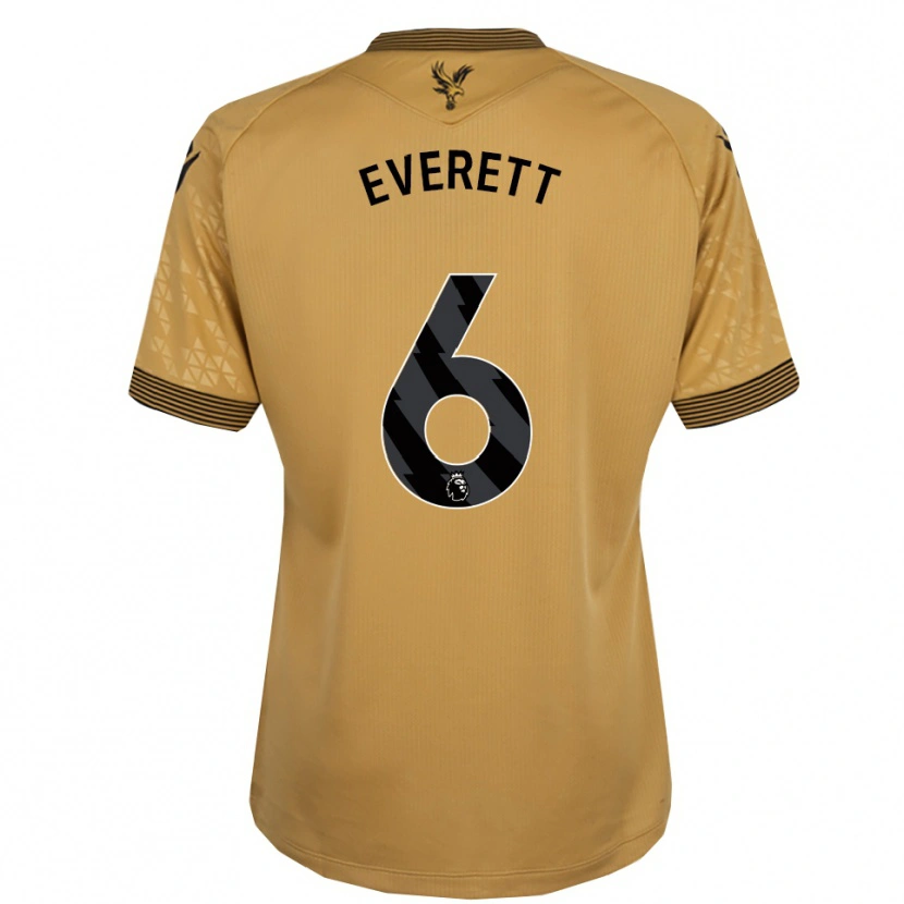 Danxen Hombre Camiseta Aimee Everett #6 Oro Negro 2ª Equipación 2025/26 La Camisa