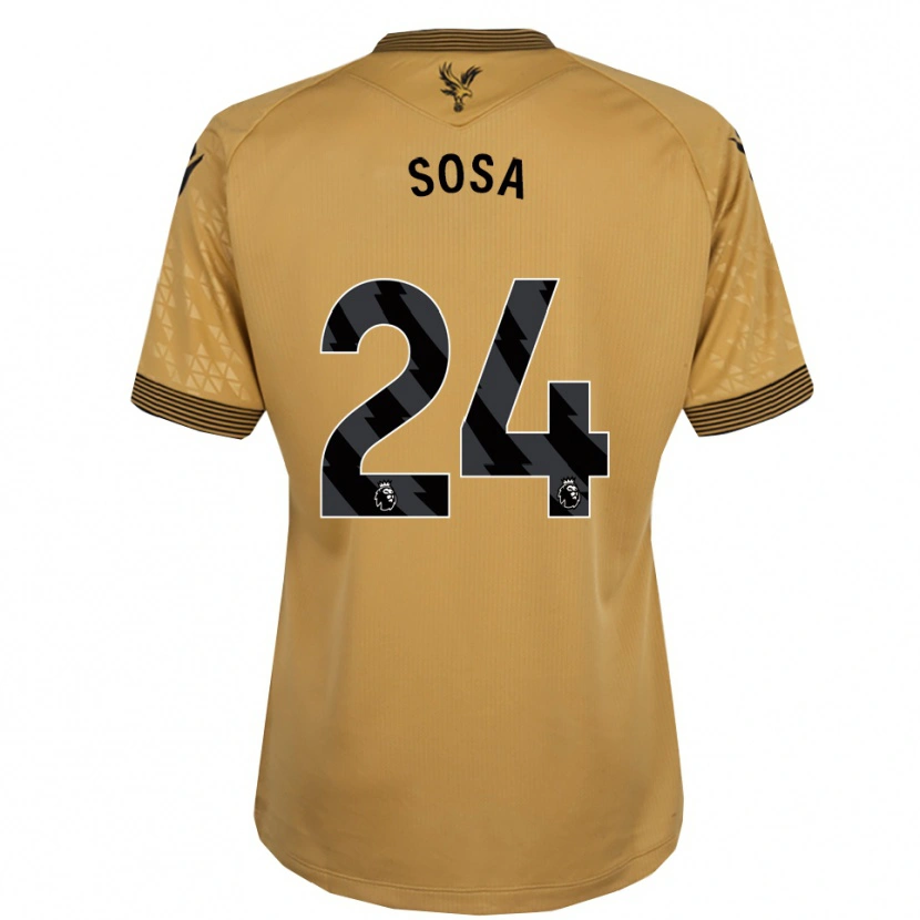 Danxen Hombre Camiseta Borna Sosa #24 Oro Negro 2ª Equipación 2025/26 La Camisa