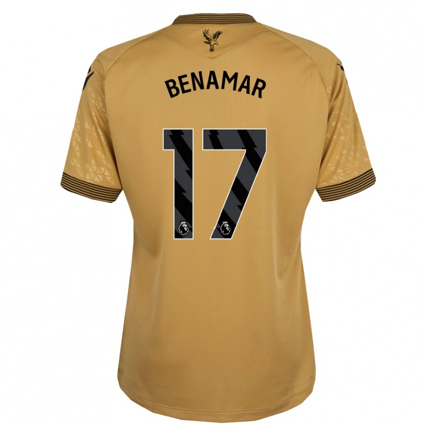 Danxen Hombre Camiseta Dean Benamar #17 Oro Negro 2ª Equipación 2025/26 La Camisa