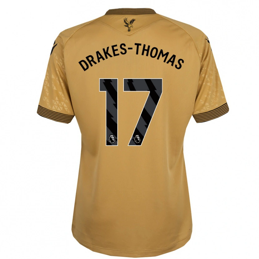Danxen Hombre Camiseta Joél Drakes-Thomas #17 Oro Negro 2ª Equipación 2025/26 La Camisa