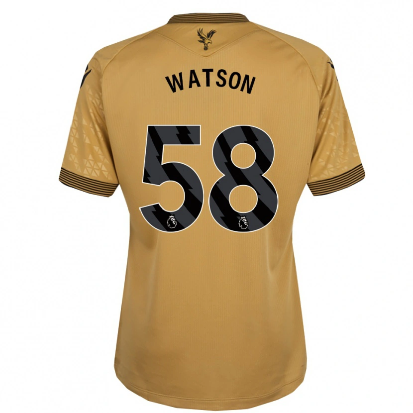 Danxen Hombre Camiseta Noah Watson #58 Oro Negro 2ª Equipación 2025/26 La Camisa