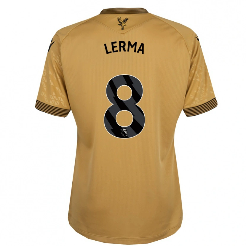 Danxen Hombre Camiseta Jefferson Lerma #8 Oro Negro 2ª Equipación 2025/26 La Camisa