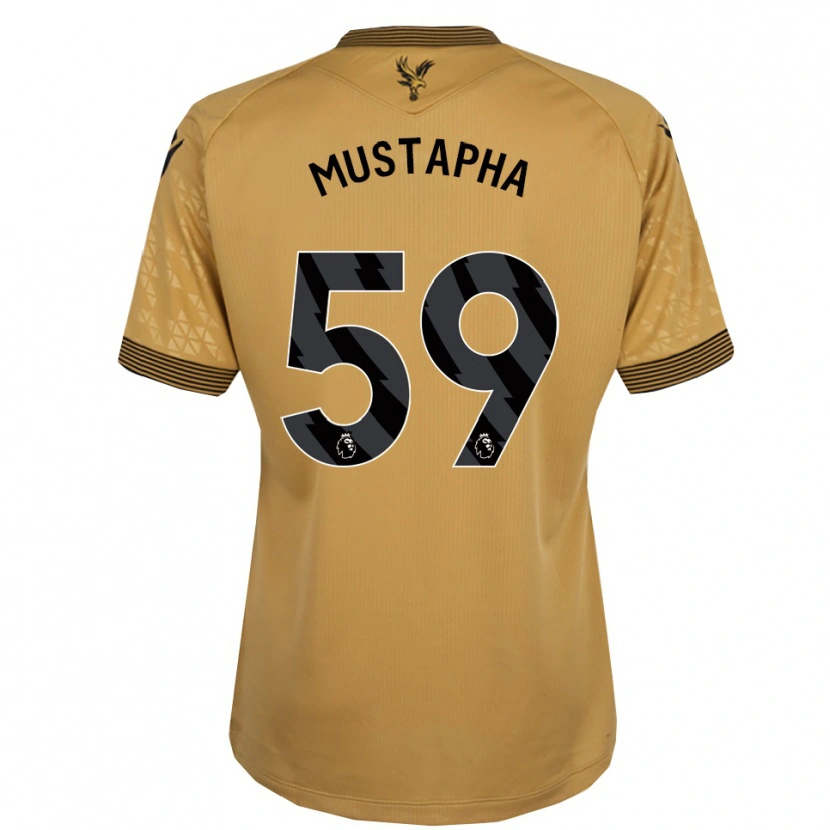 Danxen Hombre Camiseta Hindolo Mustapha #59 Oro Negro 2ª Equipación 2025/26 La Camisa