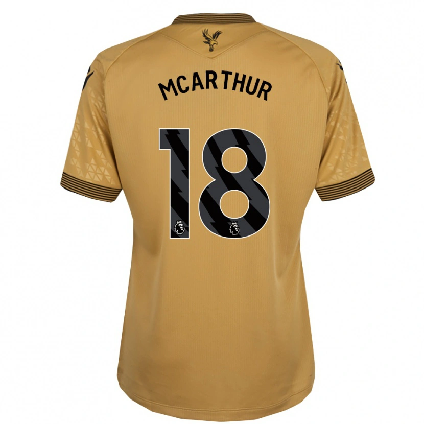 Danxen Hombre Camiseta James Mcarthur #18 Oro Negro 2ª Equipación 2025/26 La Camisa
