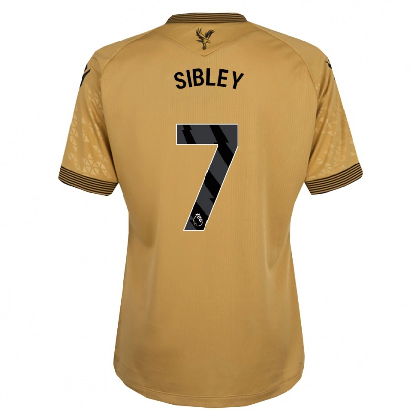 Danxen Hombre Camiseta Isabella Sibley #7 Oro Negro 2ª Equipación 2025/26 La Camisa