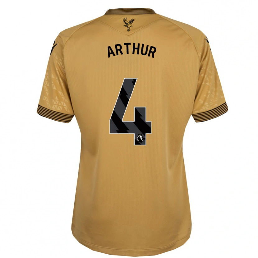 Danxen Hombre Camiseta Chloe Arthur #4 Oro Negro 2ª Equipación 2025/26 La Camisa