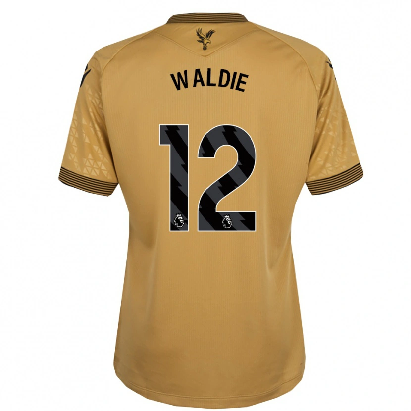 Danxen Hombre Camiseta Lizzie Waldie #12 Oro Negro 2ª Equipación 2025/26 La Camisa