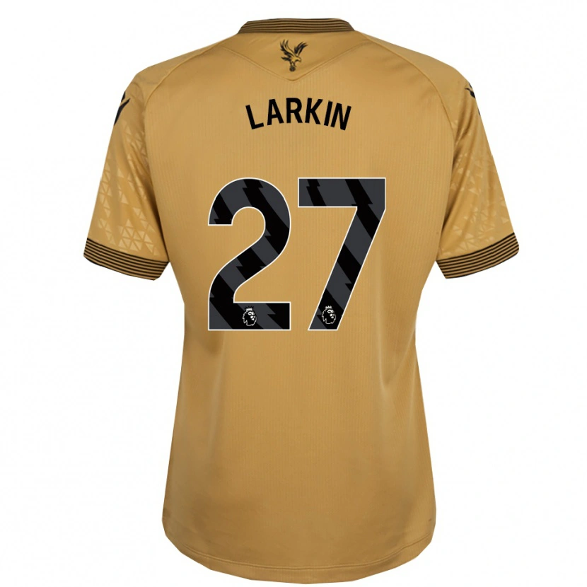 Danxen Hombre Camiseta Abbie Larkin #27 Oro Negro 2ª Equipación 2025/26 La Camisa
