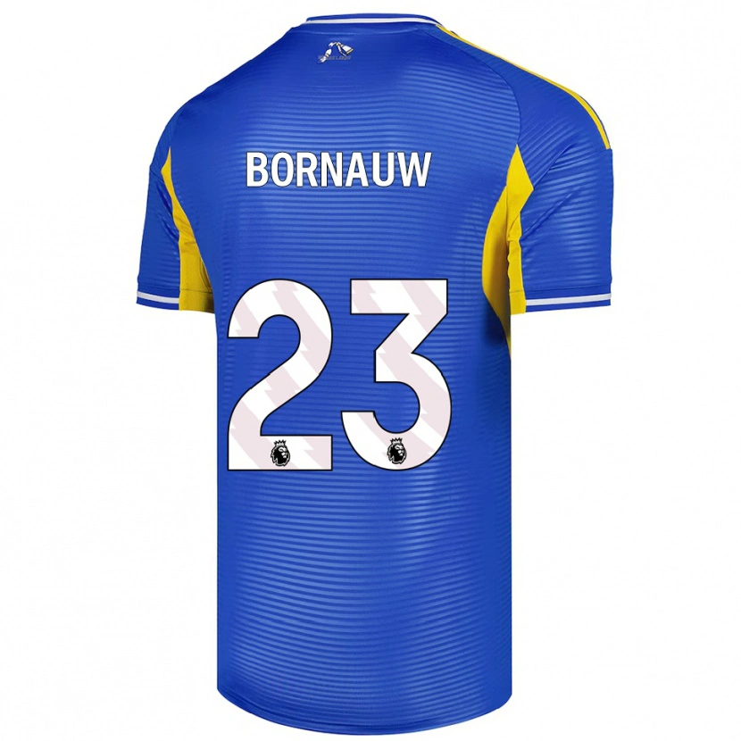 Danxen Hombre Camiseta Sebastiaan Bornauw #23 Azul Amarillo 2ª Equipación 2025/26 La Camisa