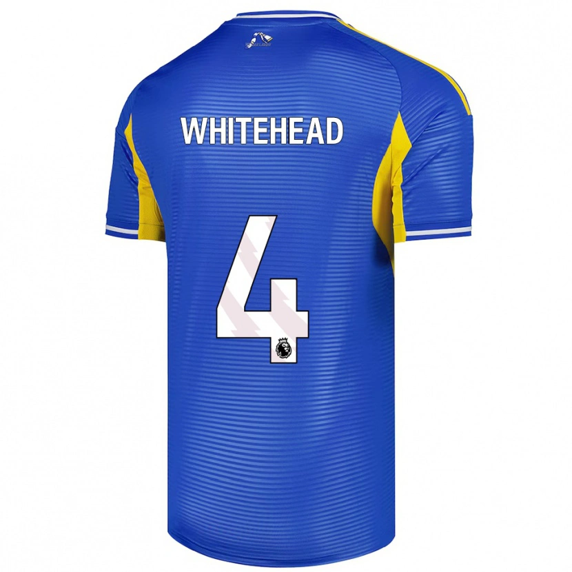 Danxen Hombre Camiseta Loui Whitehead #4 Azul Amarillo 2ª Equipación 2025/26 La Camisa